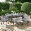 Crescent 6 Seater Dining Set 1 Crescent 6 Seater Dining Set -Dunelm 30788620