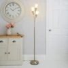 Marble Glass Satin Nickel Floor Lamp 2 Marble Glass Satin Nickel Floor Lamp -Dunelm 30792348