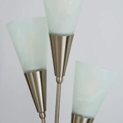 Marble Glass Satin Nickel Floor Lamp 10 Marble Glass Satin Nickel Floor Lamp -Dunelm 30792348 alt03