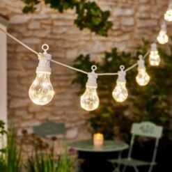 White Festoon String Lights 20 Bulbs