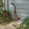 Rusty Metal Duck Large Indoor Outdoor Ornament 1 Rusty Metal Duck Large Indoor Outdoor Ornament -Dunelm 30795372