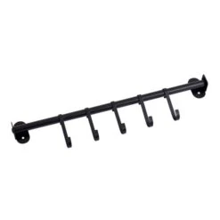 Pack Of 5 Matt Black Rail Hooks -Dunelm 30795887 alt02