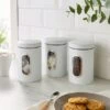 Set Of 3 Metal Kitchen Canisters -Dunelm 30796316
