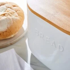 Ceramic Bread Bin White 6 Ceramic Bread Bin White -Dunelm 30796455 alt01