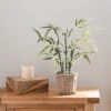 Artificial Small Bamboo In Woven Plant Pot -Dunelm 30796690