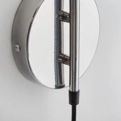 Issac Chrome Effect Plug In Wall Light -Dunelm 30798622 alt03