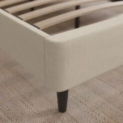 Mason Buttoned Woven Fabric Bed Frame -Dunelm 30799977 alt02