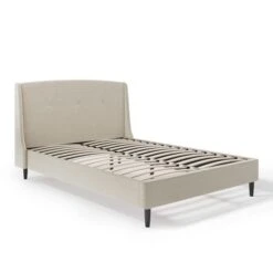 Mason Buttoned Woven Fabric Bed Frame -Dunelm 30800061 alt06