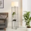 Wendell Glass Shelved Floor Lamp 2 Wendell Glass Shelved Floor Lamp -Dunelm 30802427