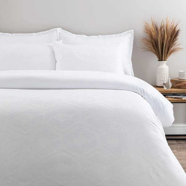 Croston Waffle White Duvet Cover And Pillowcase Set 21 Croston Waffle White Duvet Cover And Pillowcase Set - Image 19
