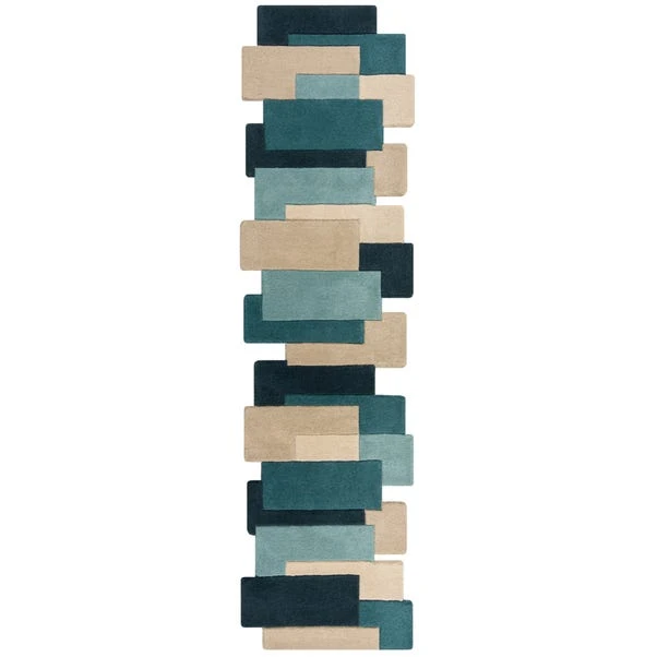 Abstract Collage Wool Runner 4 Abstract Collage Wool Runner - Image 2