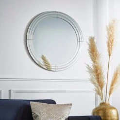 Triple Edge Round Wall Mirror