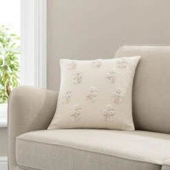 French Knot Floral Cushion Cover -Dunelm 30828686