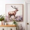 Stag Framed Canvas 1 Stag Framed Canvas -Dunelm 30829126