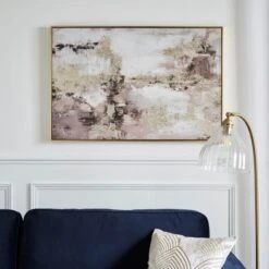 Gold Abstract Framed Canvas