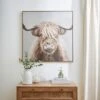 Highland Cow Framed Canvas