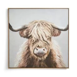Highland Cow Framed Canvas -Dunelm 30829136 alt02