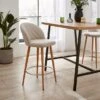 Astrid Counter Height Bar Stool, Fabric -Dunelm 30829683