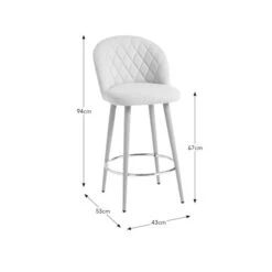 Astrid Counter Height Bar Stool, Fabric -Dunelm 30829683 alt09