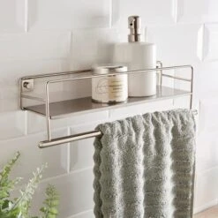 Wall Mounted Storage Towel Rail -Dunelm 30830235