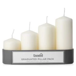 Set Of 4 Graduated Pillar Candles