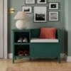 Lynton Storage Unit & Seat, Green -Dunelm 30835260