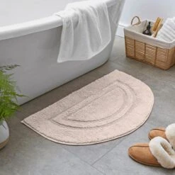 Luxury Cotton Semi-Circle Bath Mat -Dunelm 30837359