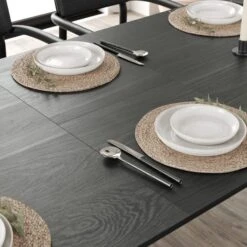 Hudson 6-8 Seater Rectangular Extendable Dining Table, Oak -Dunelm 30843938 alt04