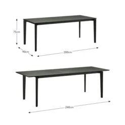 Hudson 6-8 Seater Rectangular Extendable Dining Table, Oak -Dunelm 30843938 alt09