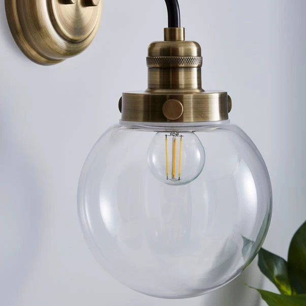 Broden Bathroom Wall Light Antique Brass 5 Broden Bathroom Wall Light Antique Brass - Image 3