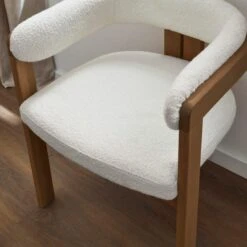 Lovato Dining Chair, Boucle -Dunelm 30857637 alt02