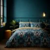 Utopian Dream Teal 100% Cotton Duvet Cover And Pillowcase Set -Dunelm 30858834