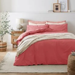 Soft Washed Recycled Cotton Duvet Cover And Pillowcase Set -Dunelm 30863004