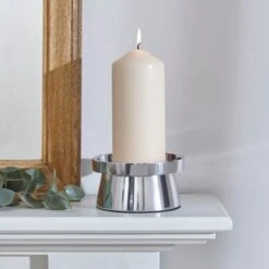 Wide Pillar Candle Holder 14 Wide Pillar Candle Holder -Dunelm 30863989