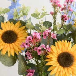 Artificial Multicoloured Wildflower Bouquet -Dunelm 30864049 alt02