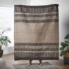 Luxe Brown Woven Throw -Dunelm 30864102