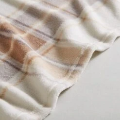 Printed Check Fleece Throw -Dunelm 30864108 alt04