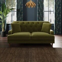 Beatrice Buttoned Velvet 3 Seater Double Sofa Bed 32 Beatrice Buttoned Velvet 3 Seater Double Sofa Bed -Dunelm 30864253 alt01