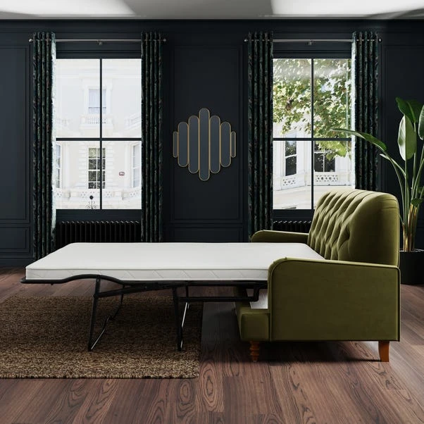 Beatrice Buttoned Velvet 3 Seater Double Sofa Bed 16 Beatrice Buttoned Velvet 3 Seater Double Sofa Bed - Image 14