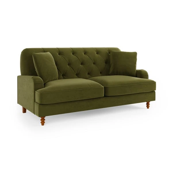 Beatrice Buttoned Velvet 3 Seater Double Sofa Bed 20 Beatrice Buttoned Velvet 3 Seater Double Sofa Bed - Image 18