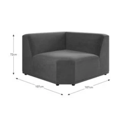 Modular Cruz Velvet Corner Seat -Dunelm 30864270 alt09