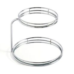 Modern Luxe 2 Tier Mirrored Storage Tray -Dunelm 30864794 alt02