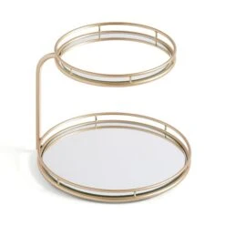 Modern Luxe 2 Tier Mirrored Storage Tray -Dunelm 30864795 alt02
