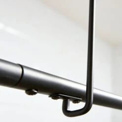 L Shape Black Shower Curtain Rail 8 L Shape Black Shower Curtain Rail -Dunelm 30864821 alt04