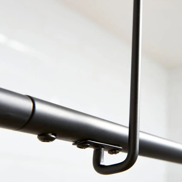 L Shape Black Shower Curtain Rail 5 L Shape Black Shower Curtain Rail - Image 3