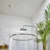 Round Chrome Shower Curtain Rail 2 Round Chrome Shower Curtain Rail -Dunelm 30864864