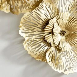 Luxe Floral Gold Metal Wall Art -Dunelm 30866259 alt02