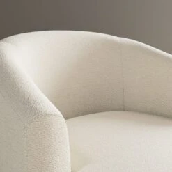 Carmen Curved Ivory Chunky Chenille Swivel Chair 12 Carmen Curved Ivory Chunky Chenille Swivel Chair -Dunelm 30866457 alt02