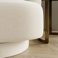 Carmen Curved Ivory Chunky Chenille Swivel Chair 13 Carmen Curved Ivory Chunky Chenille Swivel Chair -Dunelm 30866457 alt03