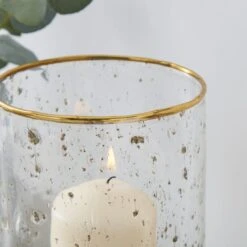 Recycled Glass Hurricane Candle Holder -Dunelm 30866698 alt01